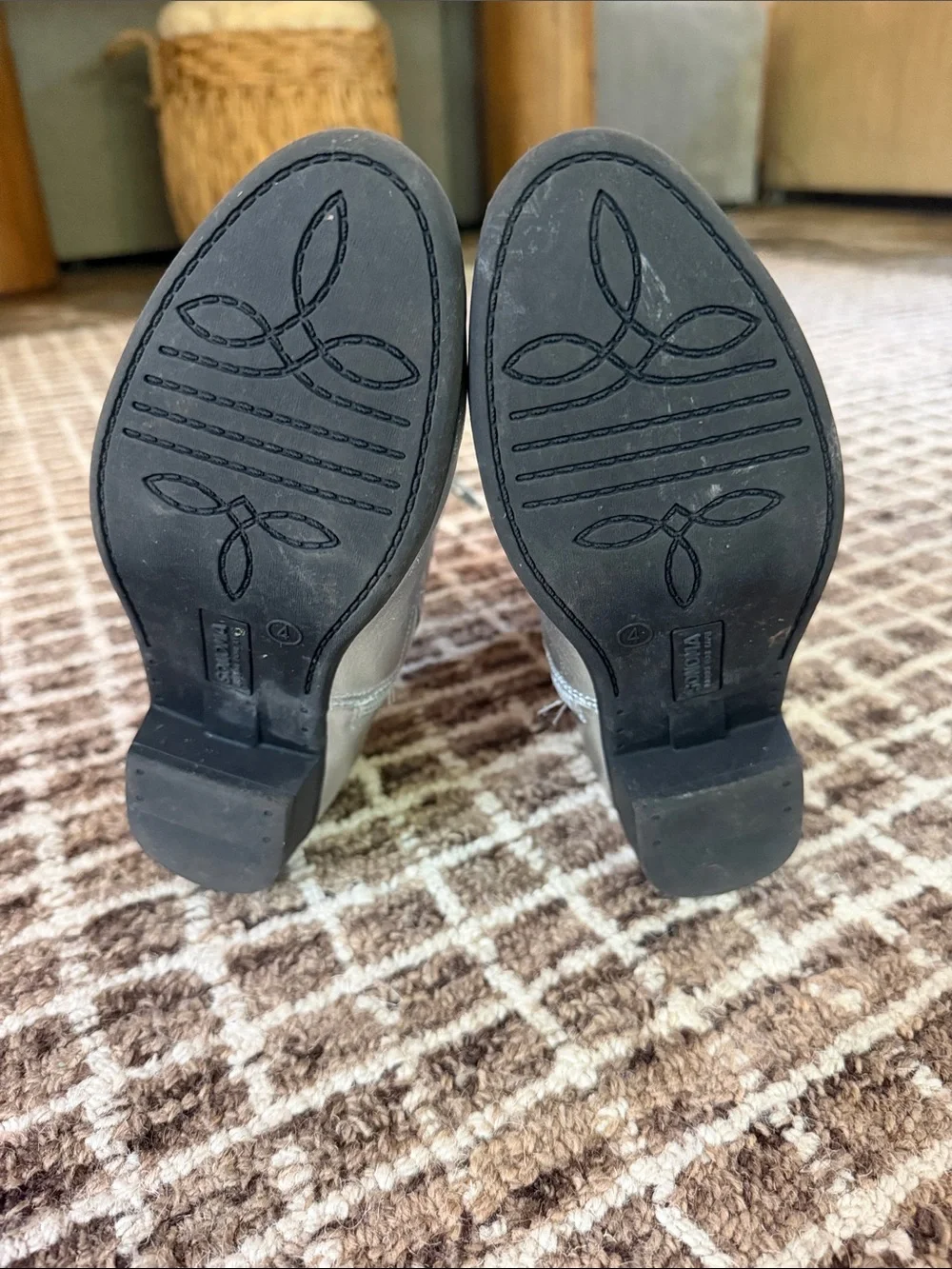 Sonoma Goods For Life Girls Silver Western Boots Size 4